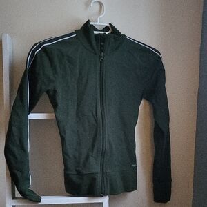 TNA Forest Green Zip-Up Sweater